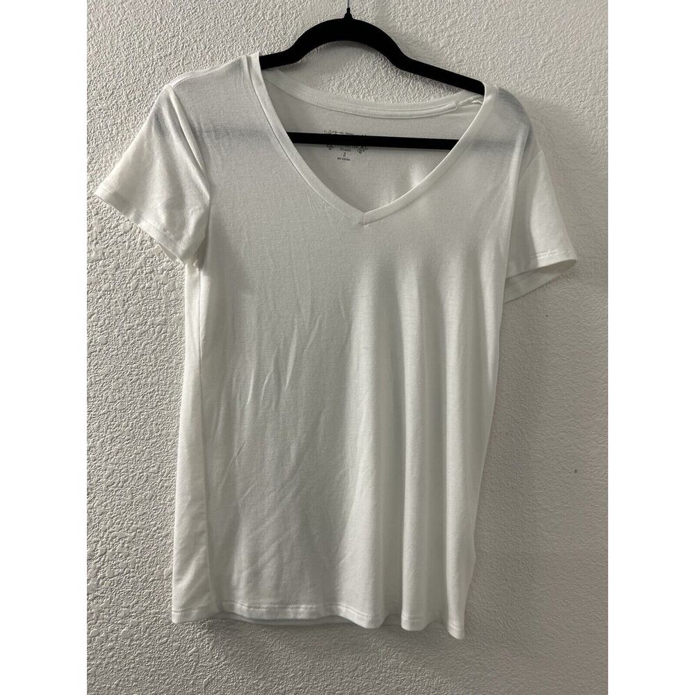 Mudd Relaxed Womens Size S Everyday Tee Short Sleeve T-Shirt White Comfy Cozy